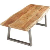 IH Design Natural Essential Live Edge Coffee Table, Brown