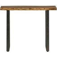 IH Design Natural Essential Live Edge Console Table, Brown