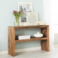 IH Design Dakota Light Mango Wood Console Table With Shelf, Brown