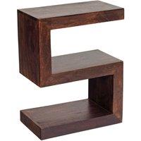 IH Design Dakota Mango Wood S Shape Display Unit, Brown