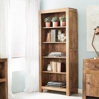 IH Design Dakota Light Mango Wood Large Open Bookcase, Brown