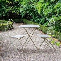 Ascalon Design Avalon Three Piece Bistro Set In Cream, Cream