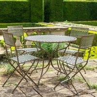 Ascalon Design Marlborough Five Piece Antique Bistro Set, Blue