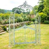 Ascalon Design Vintage Arch With Gates, Green