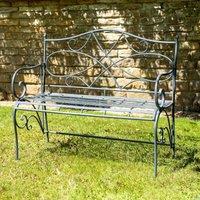 Ascalon Design Westminster Wrought Iron Bench, Grey