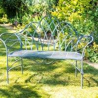 Ascalon Design Wrought Iron Edwardian Bench, Grey