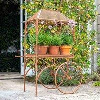 Ascalon Design Rusty Vintage Flower Cart, Brown