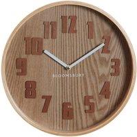 Interiors by PH Brown Grain Small Wall Clock, Brown