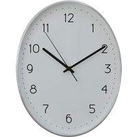 Interiors by PH Oval Wall Clock With Silver Finish