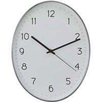Interiors by PH Oval Wall Clock With Dark Grey Finish, White