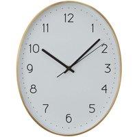 Interiors by PH Oval Wall Clock With Gold Finish, Gold