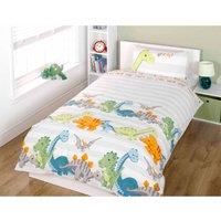 Rapport Home Furnishings Rapport Home Dinosaur Duvet Set Natural Toddler, Cream