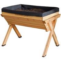 Garden Gear Large Wooden Raised Planter, Brown