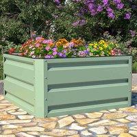 Garden Gear Metal Raised Garden Bed 60 x 60cm - Light Green, Green