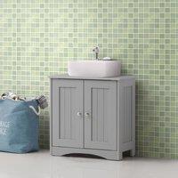 Essential Free-Standing Bathroom Under Sink Vanity Unit Grey, Grey