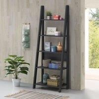Riva Ladder Bookcase Black, Black