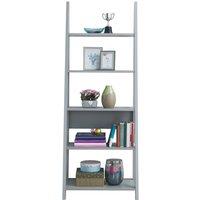 Riva 5 Tier Ladder Bookcase Grey, Grey