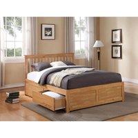 Flintshire Pentre 5Ft King Oak Effect 2 Drawer Storage Bed Frame, Brown