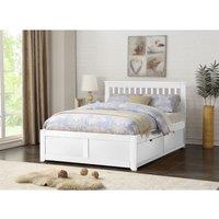 Flintshire Pentre 5Ft King White 2 Drawer Storage Bed Frame, White