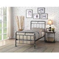 Flintshire Cilcain Metal Bed Frame 3Ft Single Black Silver