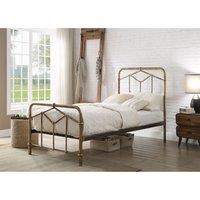 Flintshire Axton Metal Bed Frame 3Ft Single Antique Bronze