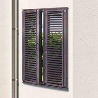 MirrorOutlet Harrogate Metal Rectangle Window Opening Garden Mirror 90cm x 60cm Opening To 117cm