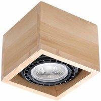 Sollux Plafond Quatro 1 Natural Wood, Brown