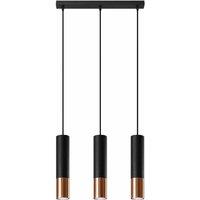 Sollux Pendant Lamp Loopez 3L Black Copper, Black