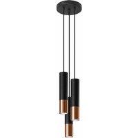 Sollux Pendant Lamp Loopez 3P Black Copper, Black