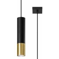 Sollux Pendant Lamp Loopez 1 Black Golden, Black