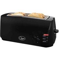 Quest 35069 1400W 4 Slice Extra Wide Long Slot Cool Touch Toaster - Black, Black