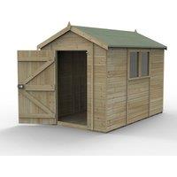 Forest Garden Timberdale T&G Pressure Treated 10x6 Apex Shed, Brown