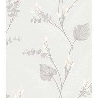 Holden Decor Heavy Weight Vinyl Amarante Dove Wallpaper 10m x 53cm, Grey