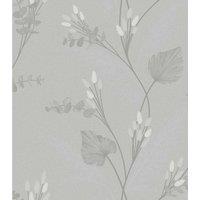 Holden Decor Heavy Weight Vinyl Amarante Grey Wallpaper 10m x 53cm, Grey