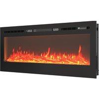 LivingandHome Living and Home 40 Inch Recessed Wall Mounted LED Electric Fireplace