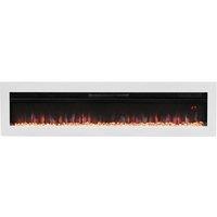 LivingandHome Living and Home Freestanding Wall Mounted Recessed Electric Fire - White 50 Inch