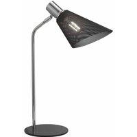Nielsen Garcia Industrial Contemporarytable Lamp Black And Chrome Metal Frame With Metal Base, Black