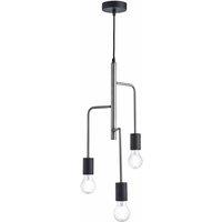 Nielsen Toblino Industrial Style 3 Light Ceiling Pendant In Pewter, Grey
