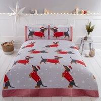 Rapport Home Dachshund Through The Snow Duvet Set - Single, Multi