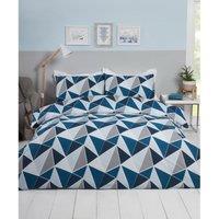 Rapport Home Leo Navy Duvet Set - Double, Blue