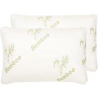 Ezysleep Bamboo Memory Foam Pillow - Pillow Pair, White
