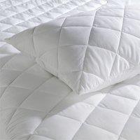 Ezysleep Soft Quilted Pillow And Mattress Protector Set - Set Of King Size Mattress And 2 Pillowcases, White