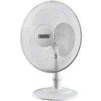 Draper 16'' Desk Fan, White