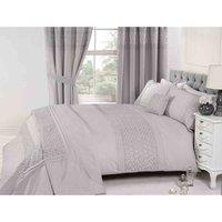 Rapport Home Double Everdean Duvet Set - Silver, Silver