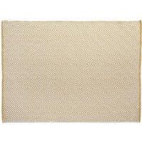 Hug Rug Woven Diamond Rug Gold 120 x 170cm, Gold