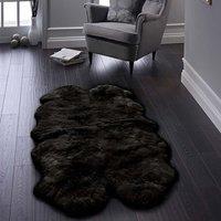 Origins Genuine Sheepskin Rug Black Quad 105 x 160cm