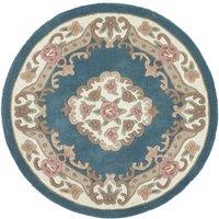 Origins Shensi Round Rug Blue 120cm Diameter, Blue