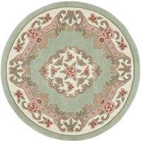 Origins Shensi Round Rug Green 120cm Diameter, Green