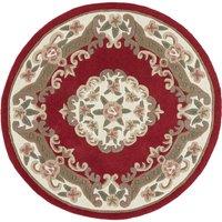 Origins Shensi Round Rug Wine 120cm Diameter, Red