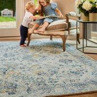 Origins Vogue Rug Blue and Ochre 120 x 170cm, Blue